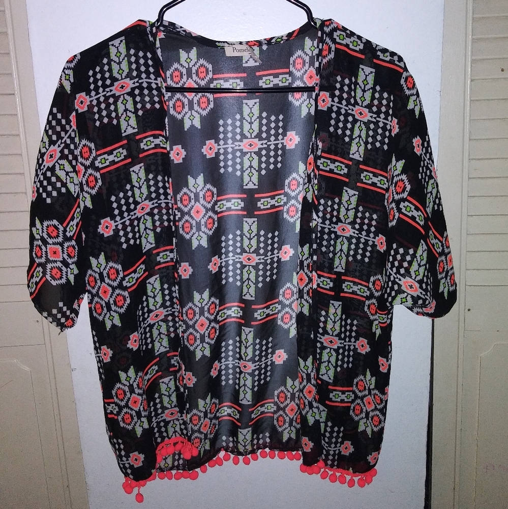 Pomelo Black Cardigan Sz S